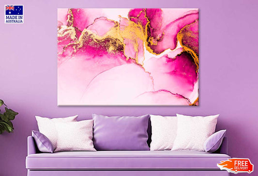 Pink And Gold Abstract Background Print 100% Australian Made