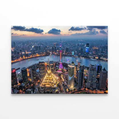 Shanghai cityscape Huangpu RiverWall Art Decor 100% Australian Made - Bella Home Decor