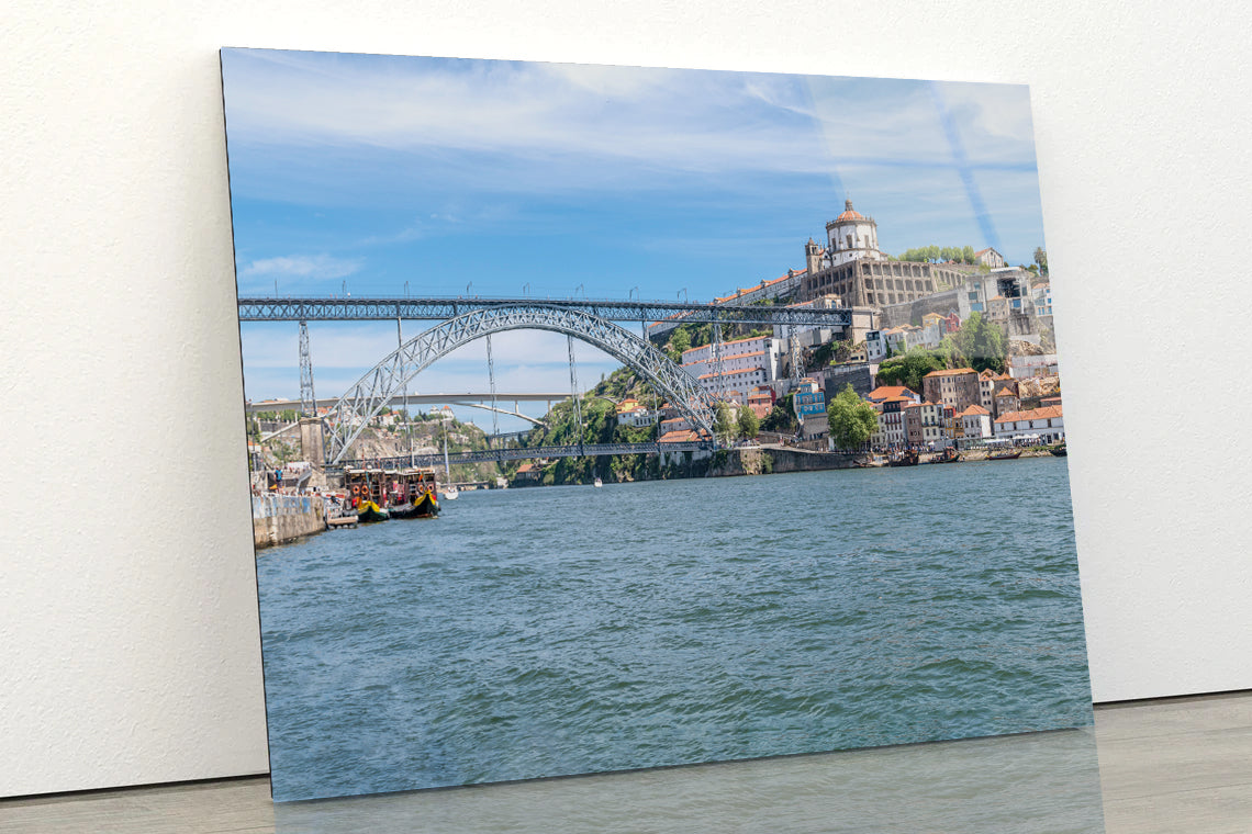 A Bridge Spanning Over a Body of Water with a Sky Acrylic Glass Print Tempered Glass Wall Art 100% Made in Australia Ready to Hang