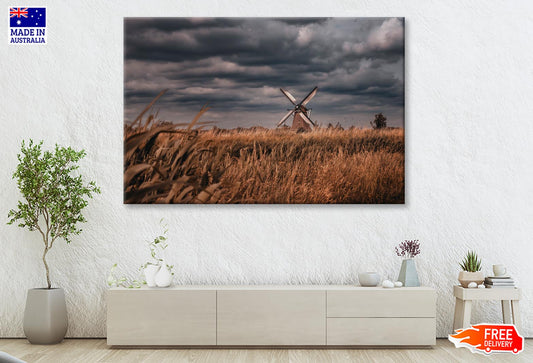 Old Windmills & Sunset, Netherland Wall Art Decor 100% Australian Made - Bella Home Decor