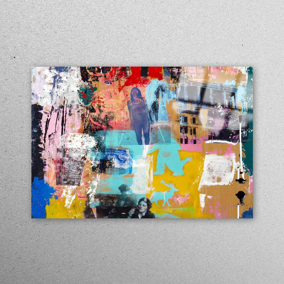 Modern Abstract Colorful Acrylic Glass Print Tempered Glass Wall Art 100% Made in Australia Ready to Hang