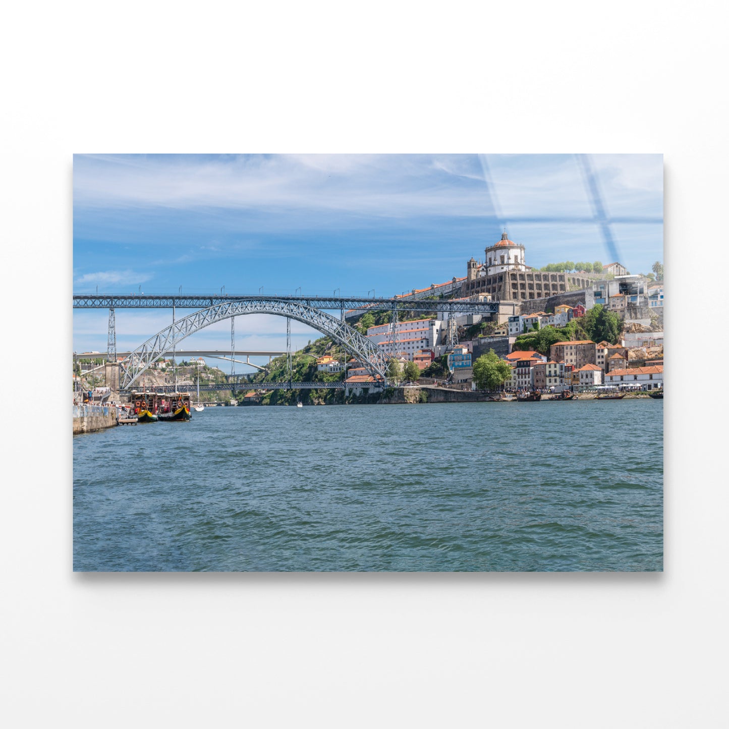 A Bridge Spanning Over a Body of Water with a Sky Acrylic Glass Print Tempered Glass Wall Art 100% Made in Australia Ready to Hang