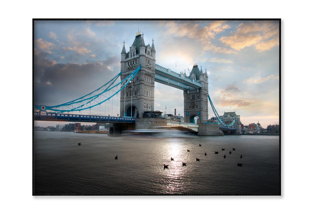 Tower Bridge During Evening, London, UK Home Decor Premium Quality Poster Print Choose Your Sizes - Bella Home Decor