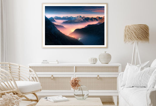 Landscape with alpine mountain valley Home Decor Premium Quality Poster Print Choose Your Sizes