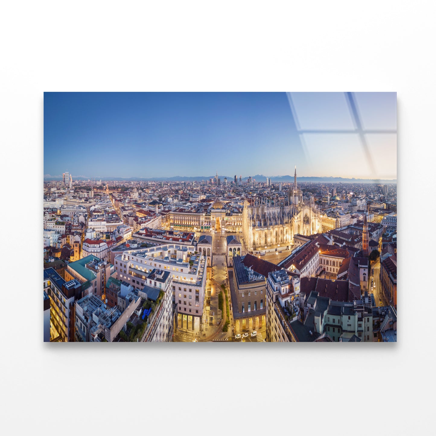 Duomo Di Milano With Evening Sky Acrylic Glass Print Tempered Glass Wall Art 100% Made in Australia Ready to Hang