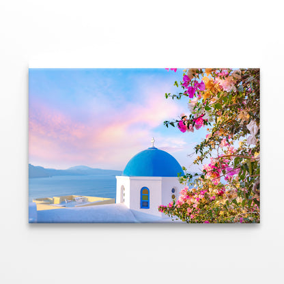 Bougainvillea Tree in Santorini Print 100% Australian Made - Bella Home Decor