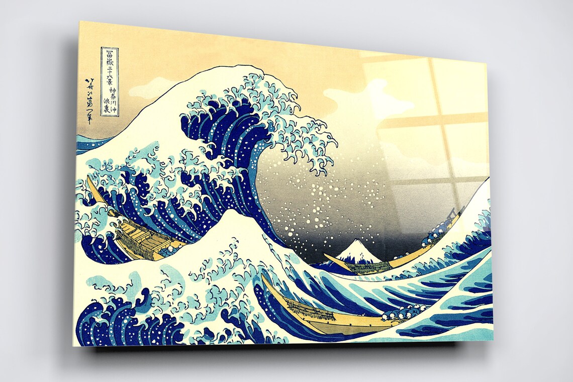 The Great Wave Off Kanagawa Acrylic Glass Print Tempered Glass Wall Art 100% Made in Australia Ready to Hang