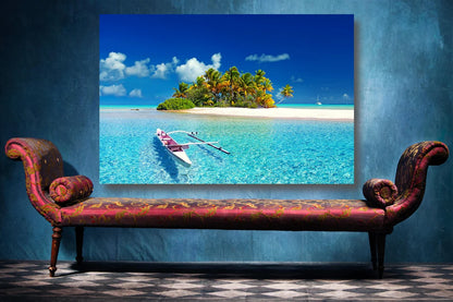 Tahiti Ocean Beach Wall Art UV Direct Aluminum Print Australian Made Quality