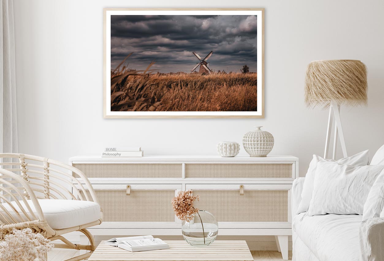 Old Windmills & Sunset, Netherland Home Decor Premium Quality Poster Print Choose Your Sizes