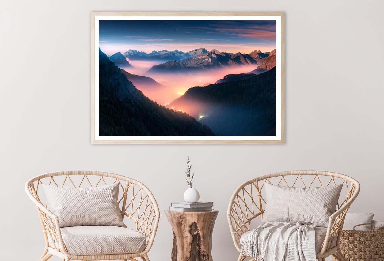 Landscape with alpine mountain valley Home Decor Premium Quality Poster Print Choose Your Sizes