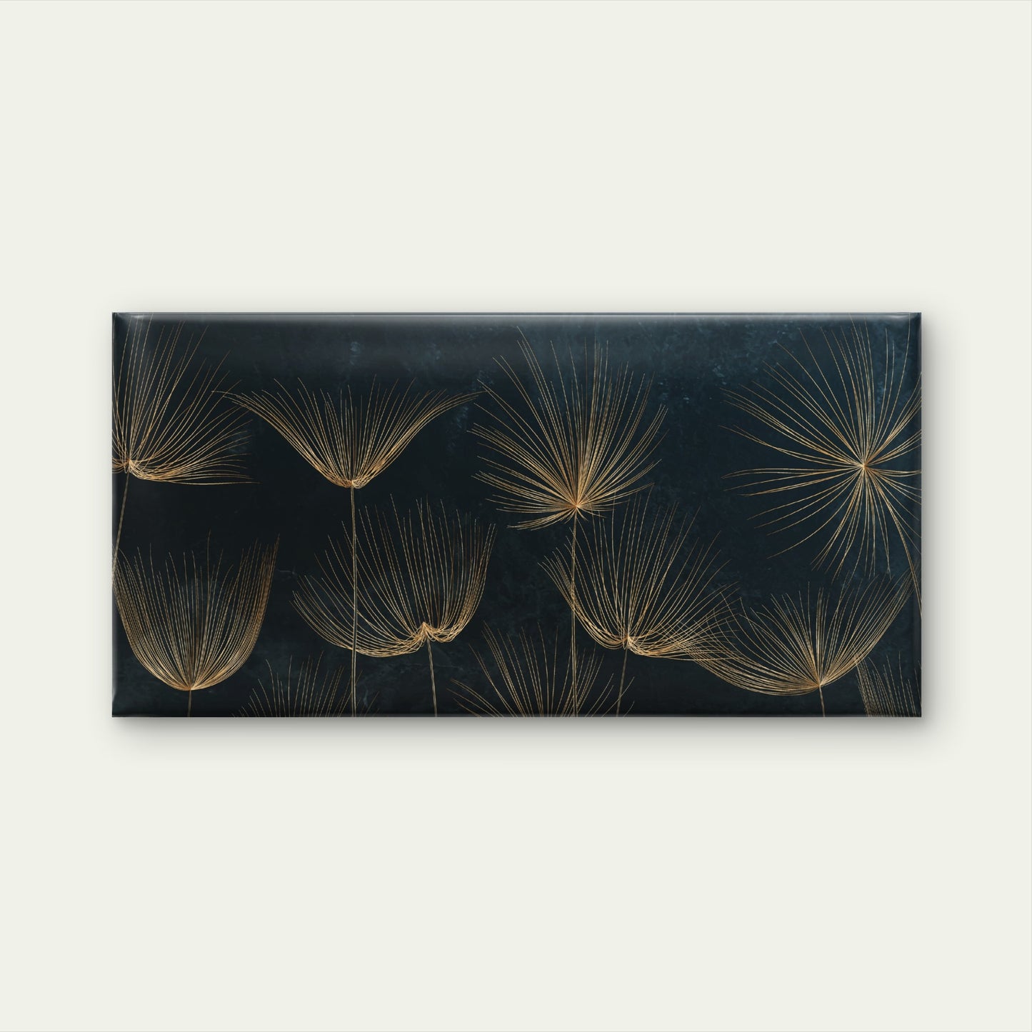 Blue Dandelion Seed Botany Wall Art Canvas Office Home Room Framed 120x60cm