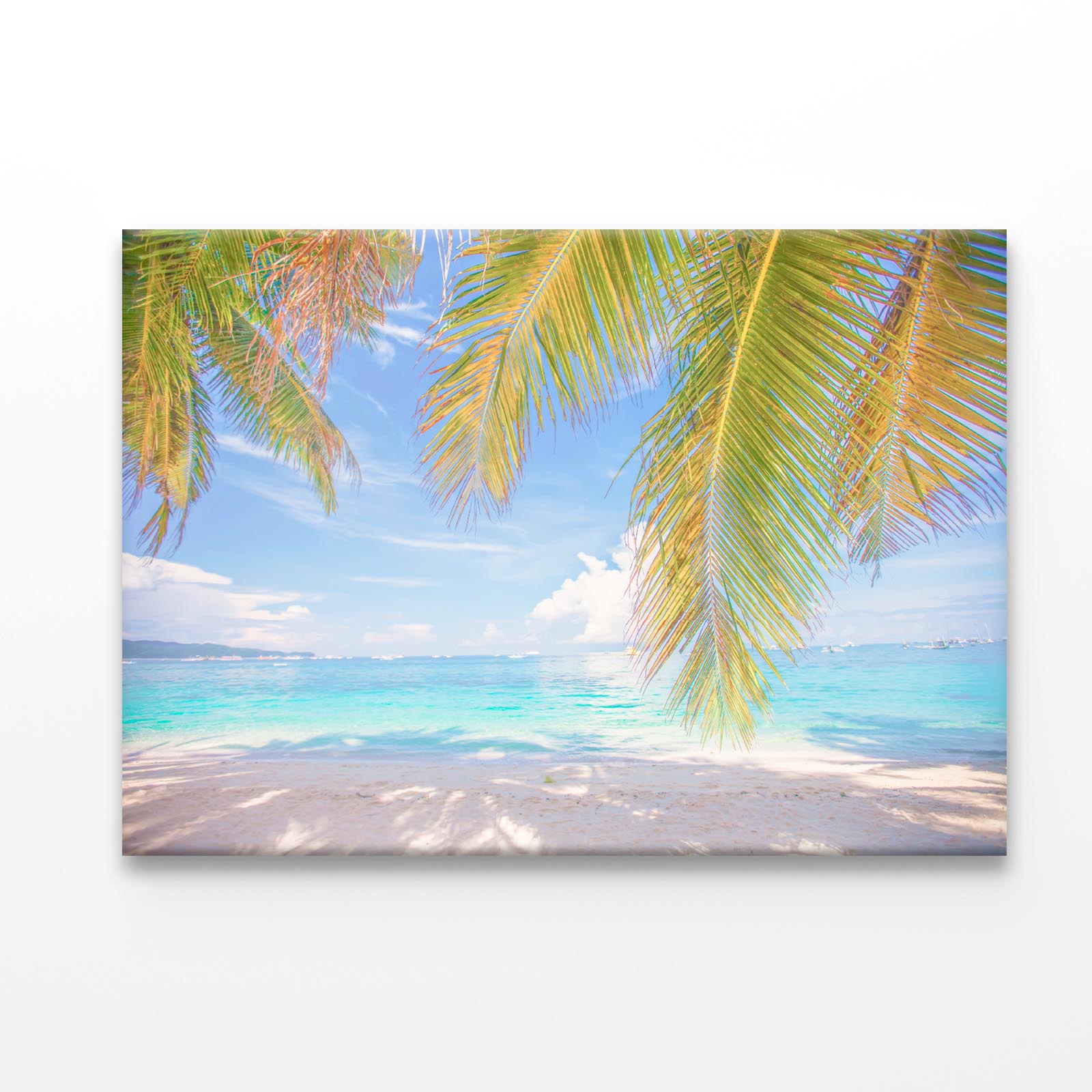 Coconut Tree Shade in Beach Acrylic Glass Print Tempered Glass Wall Art 100% Made in Australia Ready to Hang