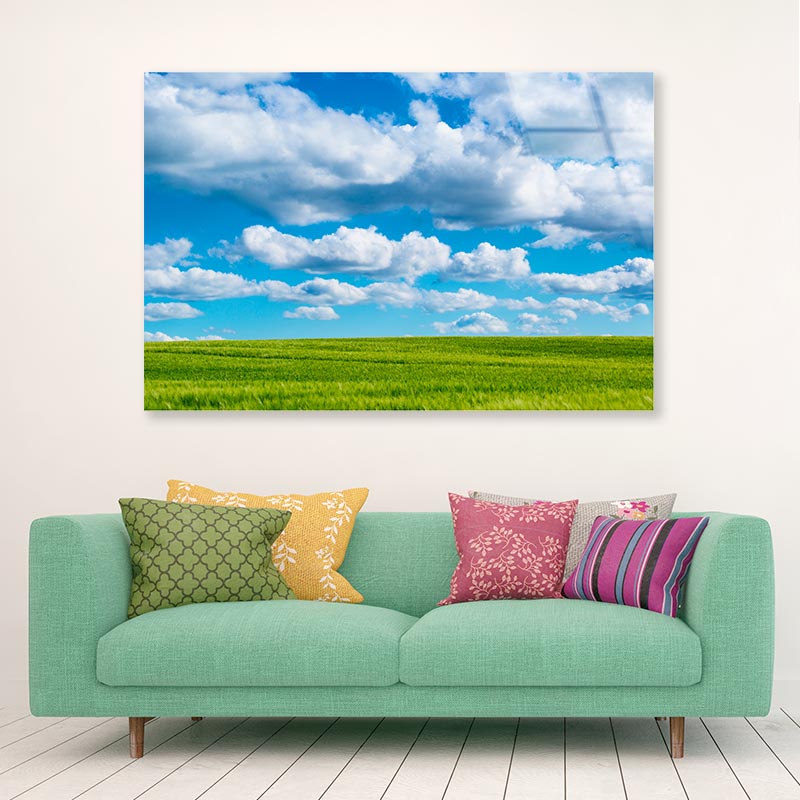 Naturlandschaft with Beautiful Blue Sky Acrylic Glass Print Tempered Glass Wall Art 100% Made in Australia Ready to Hang