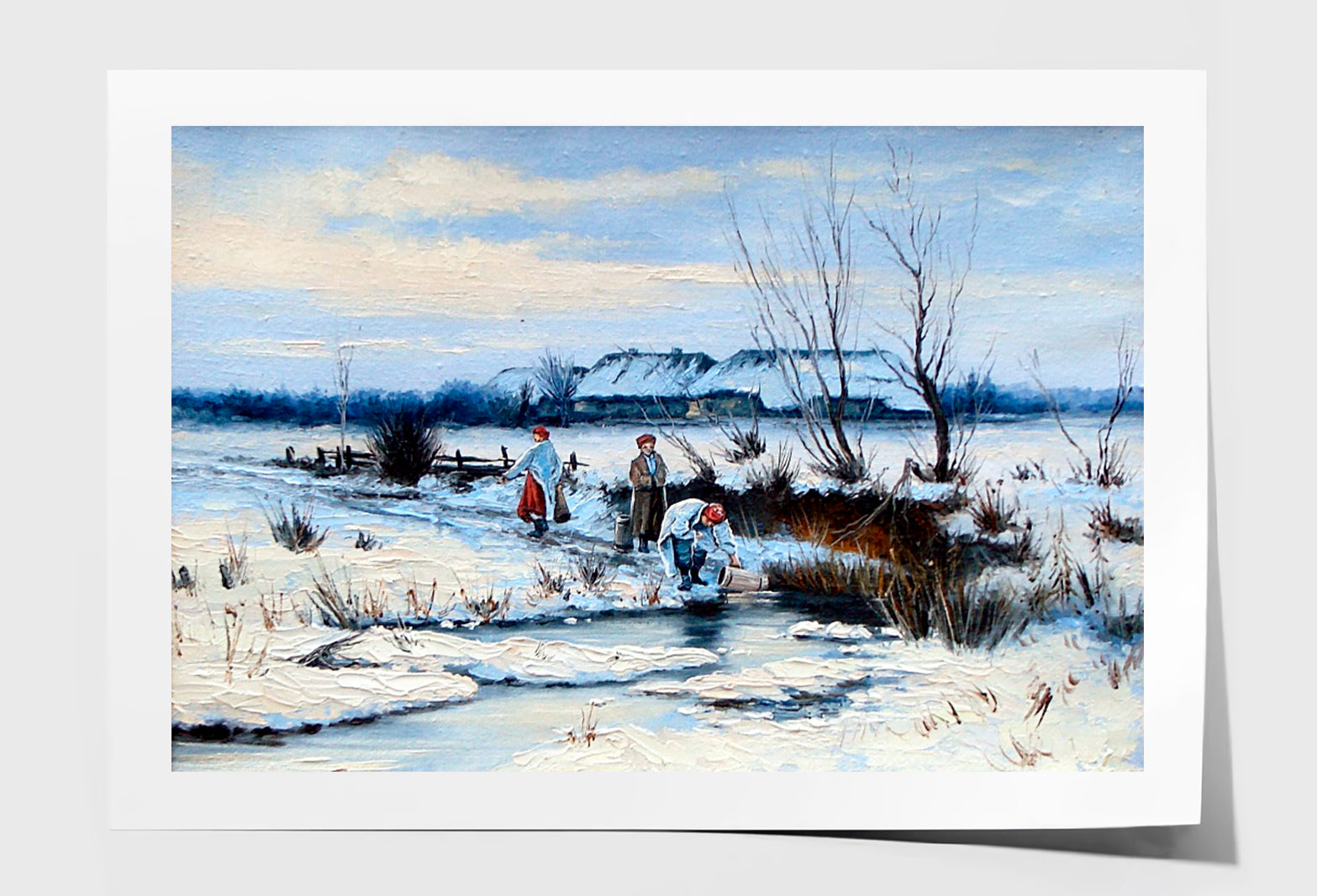 Winter, Ukrainian Oil Painting Wall Art Limited Edition High Quality Print Unframed Roll Canvas None