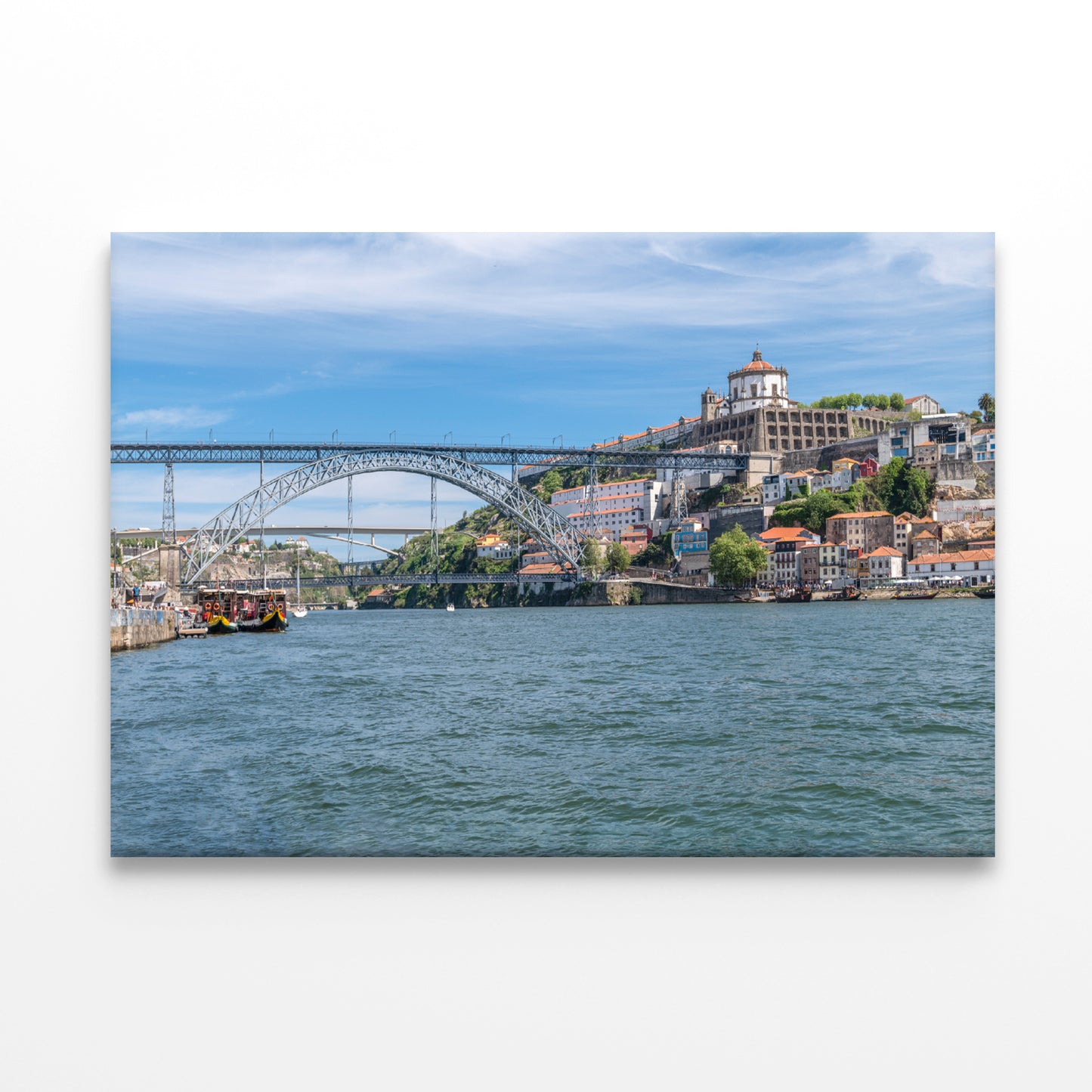 A Bridge Spanning Over a Body of Water with a Sky Print 100% Australian Made