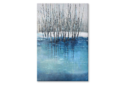 A Forest by the Lake, Scenery, White Wall Art Limited Edition High Quality Print