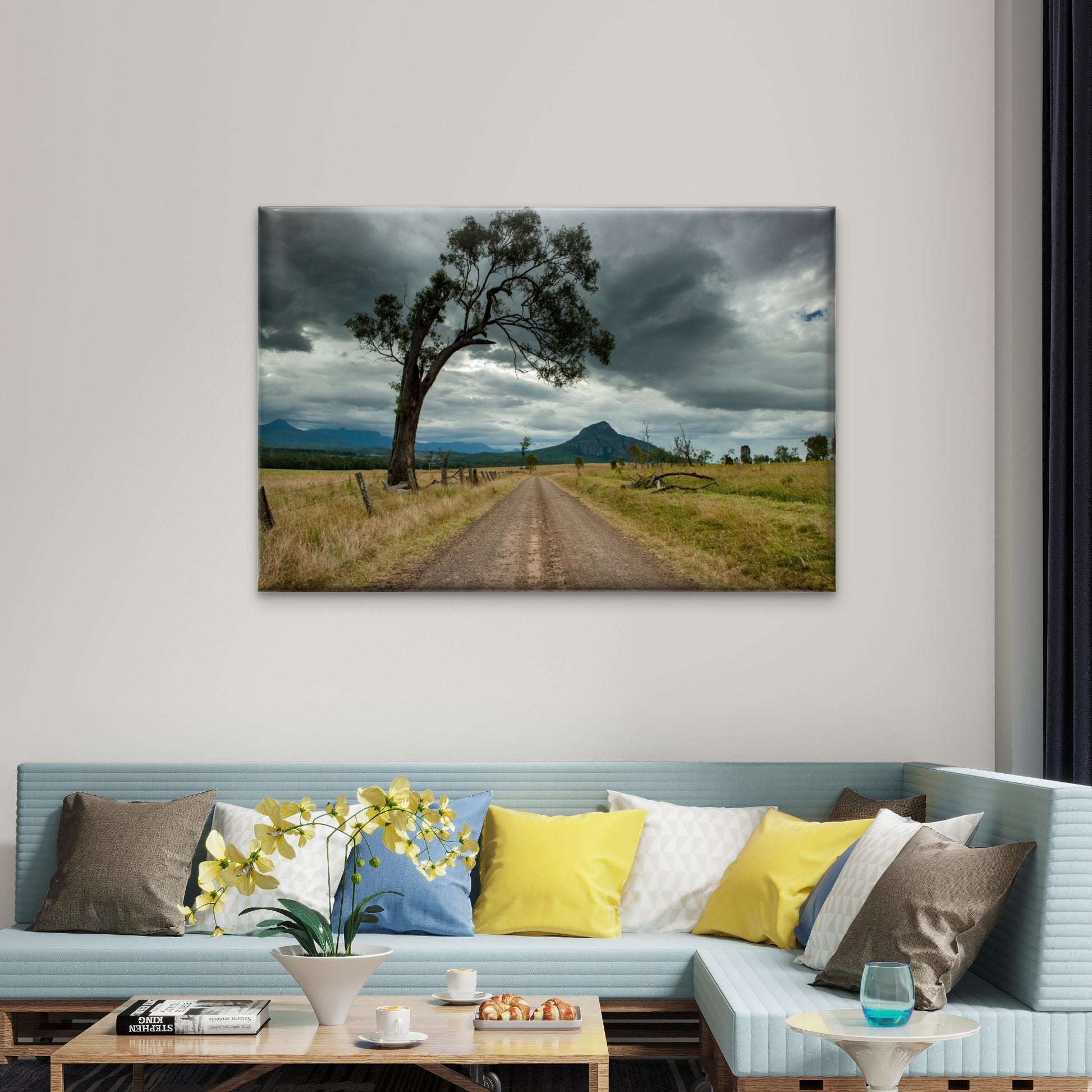 Australian Countryside Stormy Field Wall Art Decor 100% Australian Made - Bella Home Decor