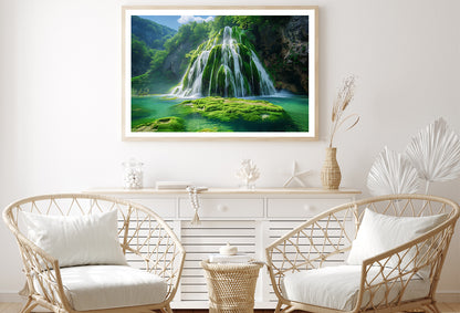 Waterfall in the Park Home Decor Premium Quality Poster Print Choose Your Sizes - Bella Home Decor