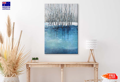 A Forest by the Lake, Scenery, White Wall Art Limited Edition High Quality Print