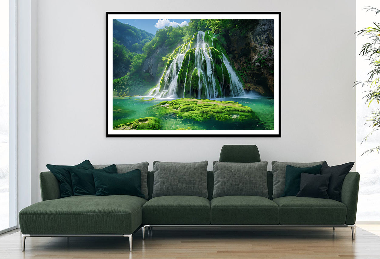 Waterfall in the Park Home Decor Premium Quality Poster Print Choose Your Sizes - Bella Home Decor