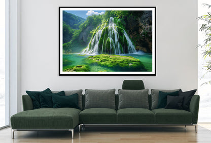 Waterfall in the Park Home Decor Premium Quality Poster Print Choose Your Sizes - Bella Home Decor