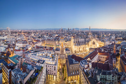 Duomo Di Milano With Evening Sky Print 100% Australian Made