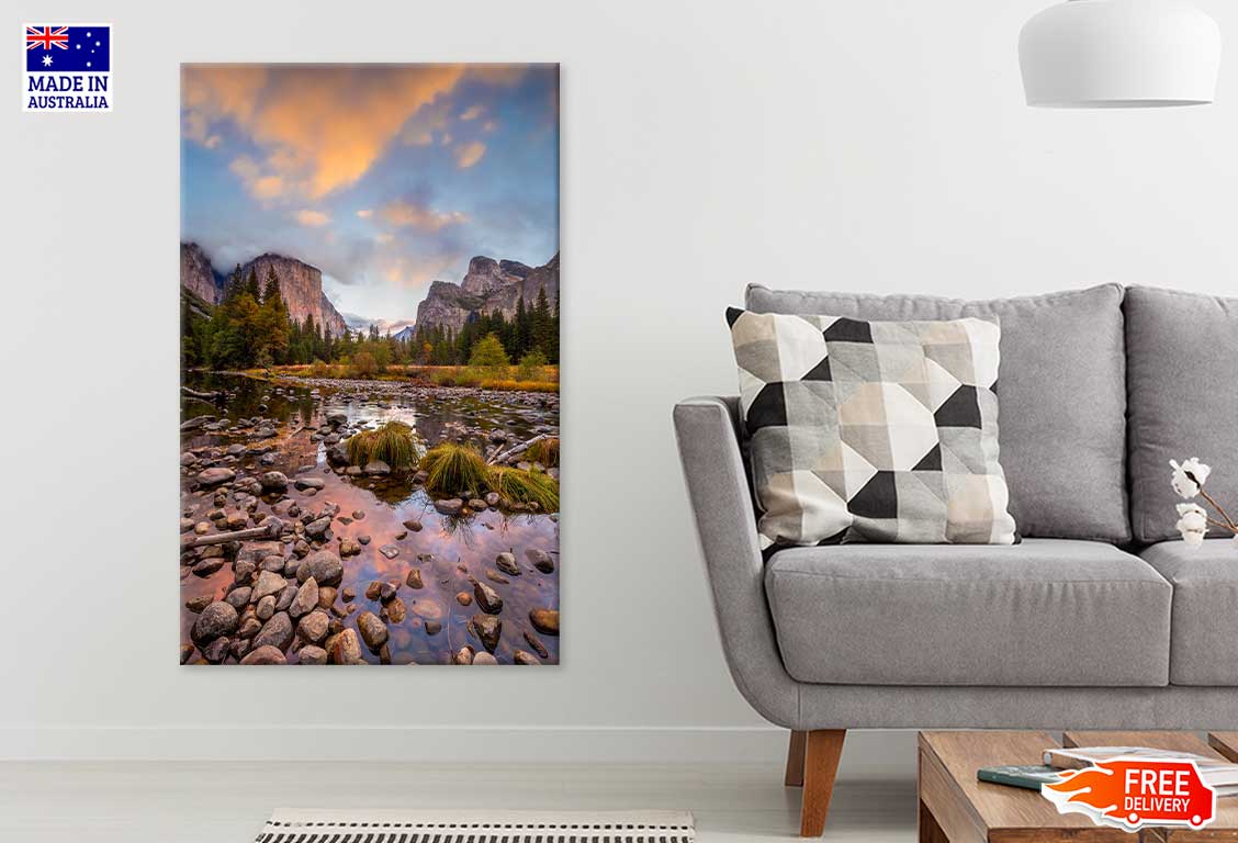 Landscape of Yosemite Park Autumn Print 100% Australian Made