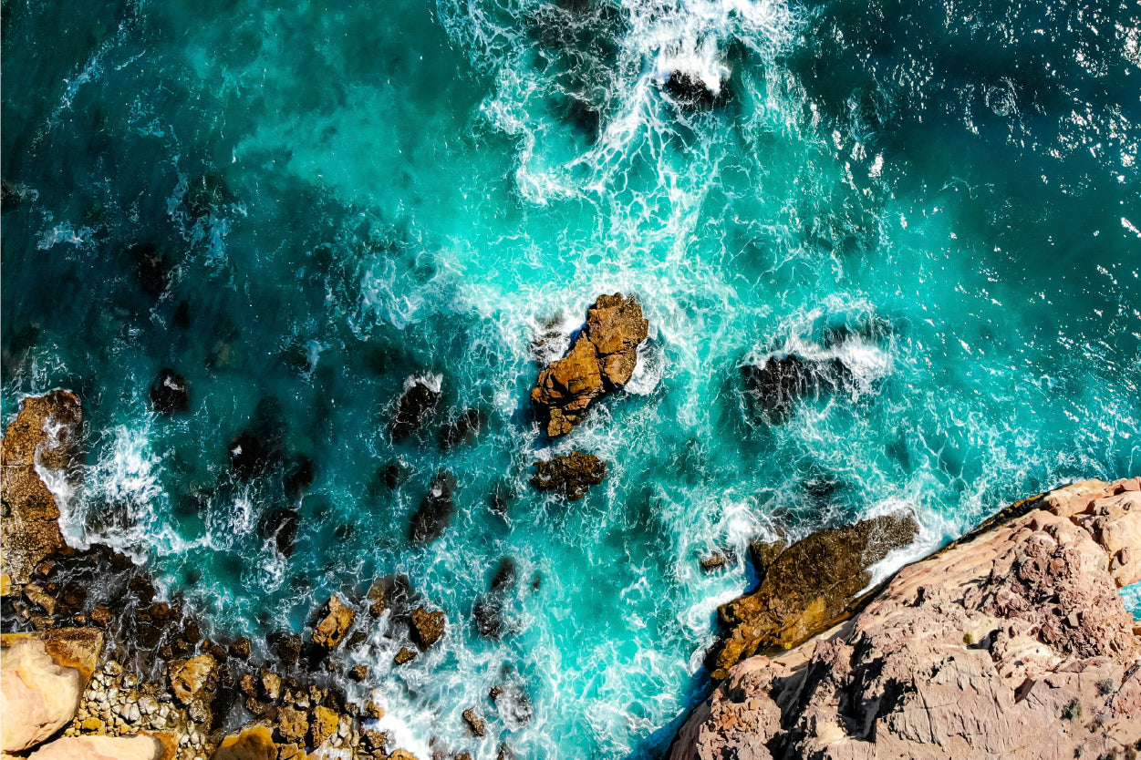 Aerial view of rugged Canal Rocks in Western Australia  Wall Art Decor 100% Australian Made