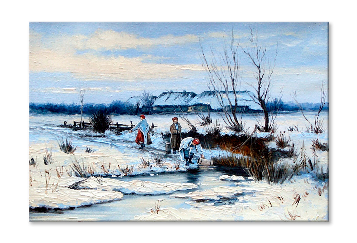 Winter, Ukrainian Oil Painting Wall Art Limited Edition High Quality Print Stretched Canvas None