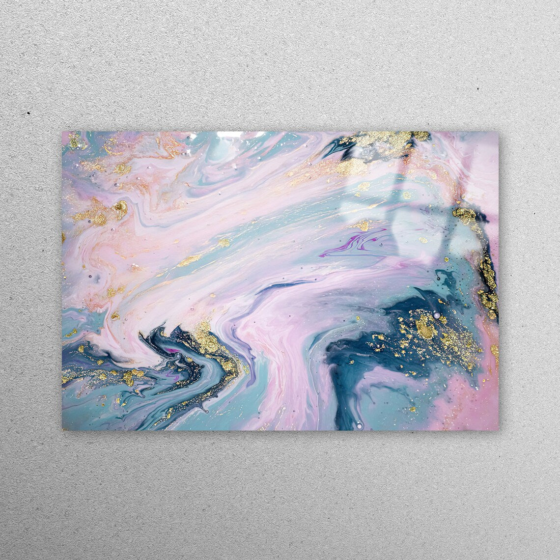 Pink Luxury Marble Acrylic Glass Print Tempered Glass Wall Art 100% Made in Australia Ready to Hang