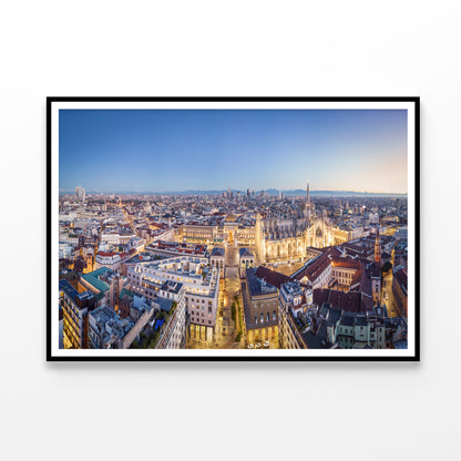 Duomo Di Milano With Evening Sky Home Decor Premium Quality Poster Print Choose Your Sizes