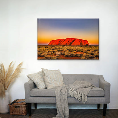 Sunset Uluru Australian Outback Wall Art Decor 100% Australian Made - Bella Home Decor