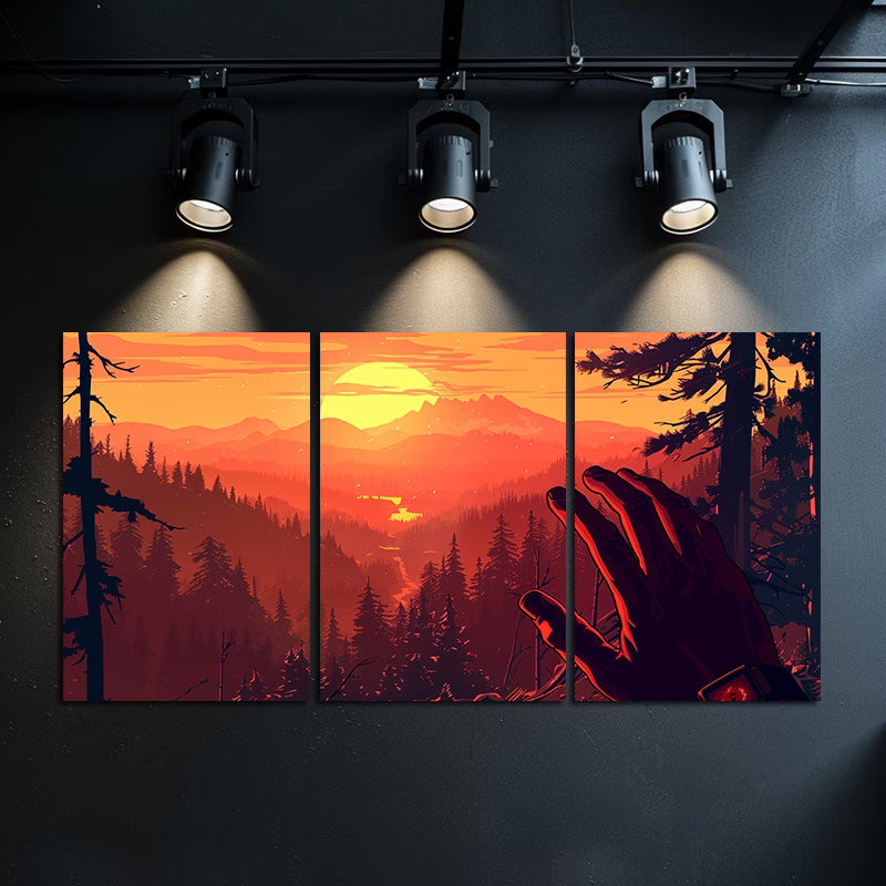 3pcs Nature Landscape with Reaching Hand Wall Art Set Canvas Framed 40x60cm - High Quality Print 100% Australian Made Wall Canvas Ready to Hang