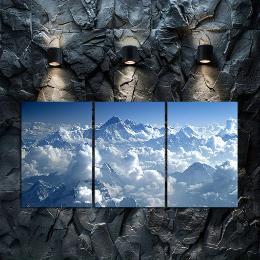 3pcs Serene Mountain Scenery Wall Art Set Canvas Framed 40x60cm - High Quality Print 100% Australian Made Wall Canvas Ready to Hang