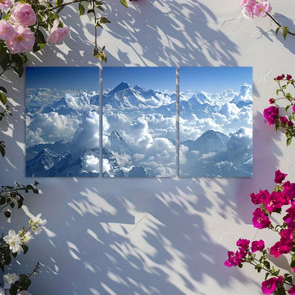 3pcs Serene Mountain Scenery Wall Art Set Canvas Framed 50x70cm - High Quality Print 100% Australian Made Wall Canvas Ready to Hang
