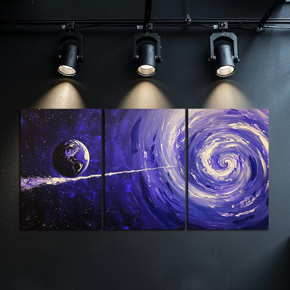 3pcs Cosmic Astronomical Abstract Space Design Wall Art Set Canvas Framed 50x70cm - High Quality Print 100% Australian Made Wall Canvas Ready to Hang - Bella Home Decor