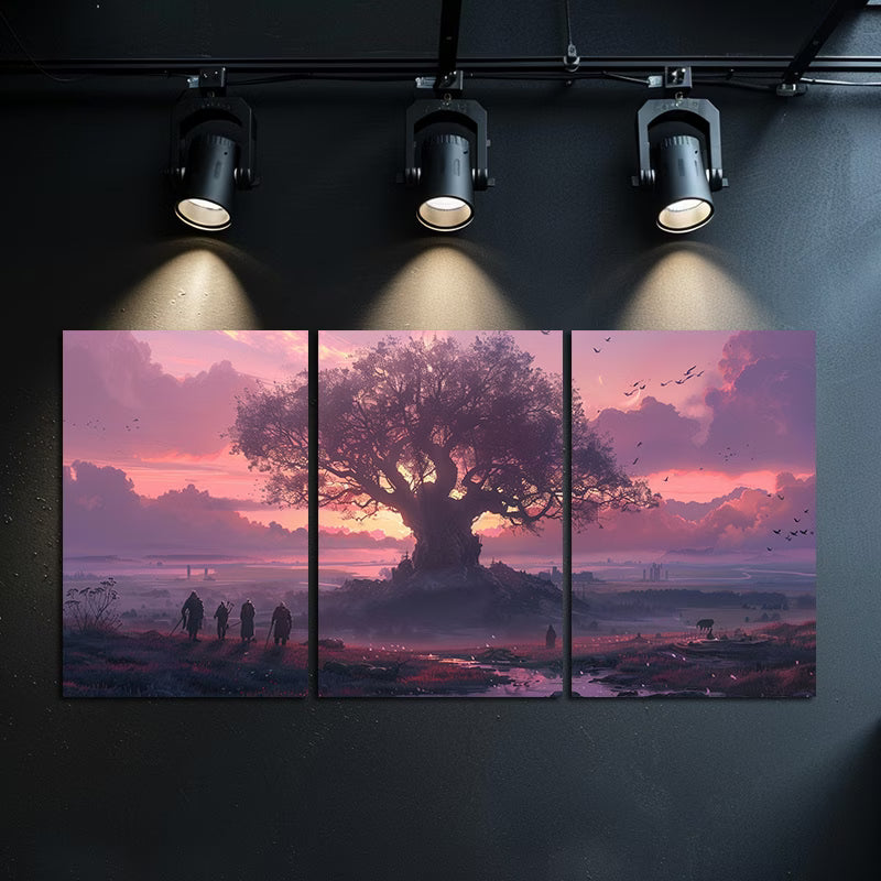 3pcs Witcher-Inspired Fantasy Landscape Wall Art Set Canvas Framed 40x60cm - High Quality Print 100% Australian Made Wall Canvas Ready to Hang
