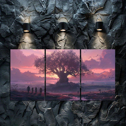 3pcs Witcher-Inspired Fantasy Landscape Wall Art Set Canvas Framed 40x60cm - High Quality Print 100% Australian Made Wall Canvas Ready to Hang
