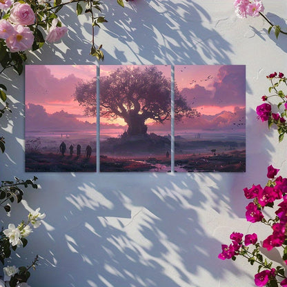 3pcs Witcher-Inspired Fantasy Landscape Wall Art Set Canvas Framed 60x90cm - High Quality Print 100% Australian Made Wall Canvas Ready to Hang