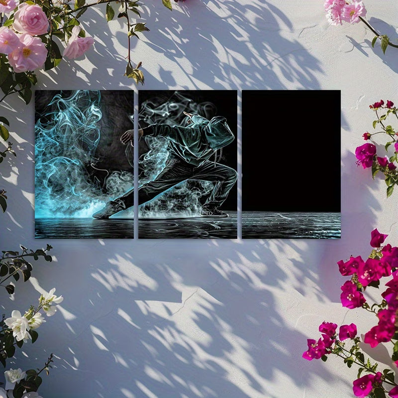 3pcs Abstract Hip Hop Dance Wall Art Set Canvas Framed 50x70cm - High Quality Print 100% Australian Made Wall Canvas Ready to Hang