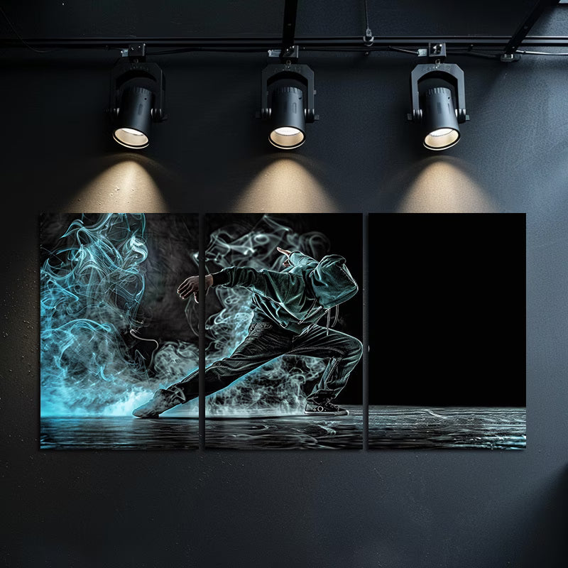 3pcs Abstract Hip Hop Dance Wall Art Set Canvas Framed 60x90cm - High Quality Print 100% Australian Made Wall Canvas Ready to Hang - Bella Home Decor