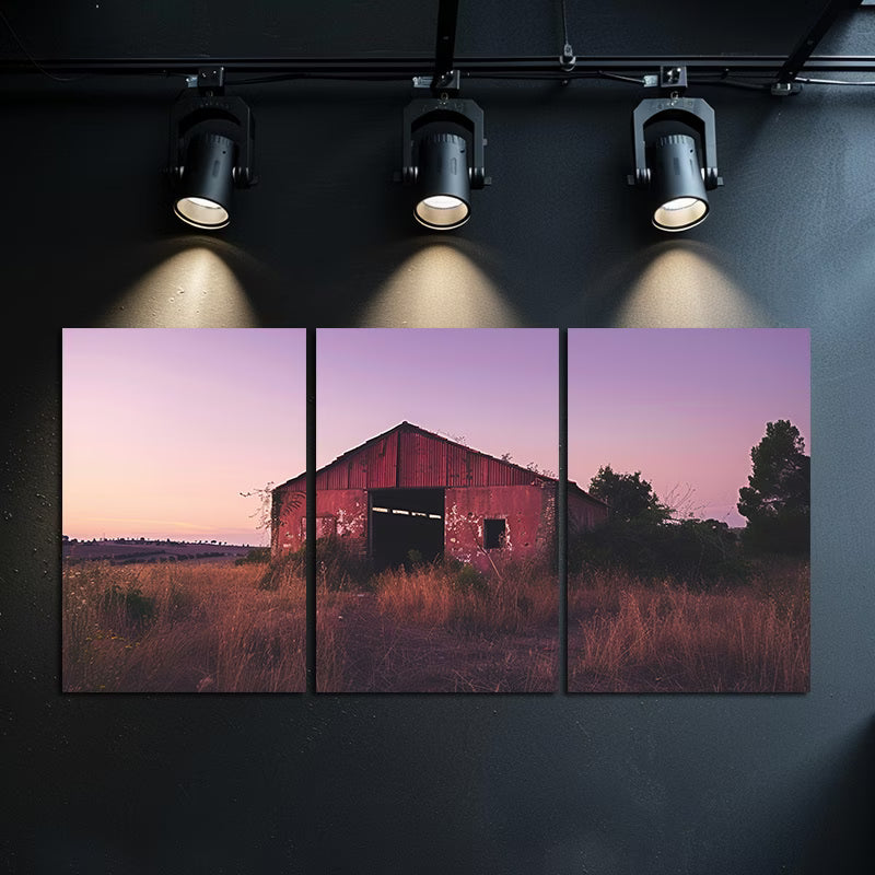 3pcs Rustic Countryside Sunset Wall Art Set Canvas Framed 40x60cm - High Quality Print 100% Australian Made Wall Canvas Ready to Hang