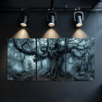 3pcs Mystical Forest Tree Wall Art Set Canvas Framed 40x60cm - High Quality Print 100% Australian Made Wall Canvas Ready to Hang