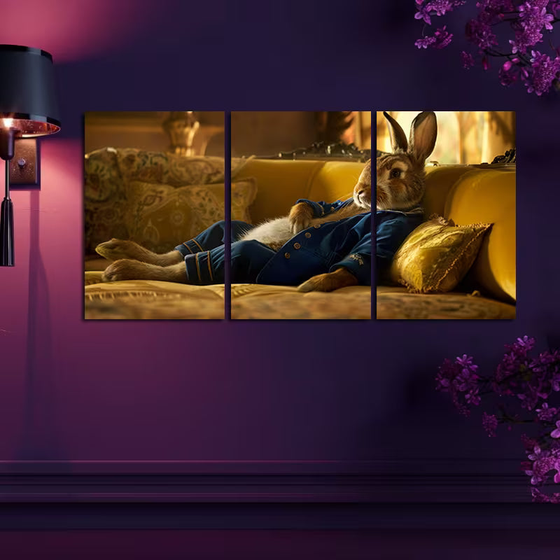 3pcs Cinematic Image of Peter Rabbit Wall Art Set Canvas Framed 40x60cm - High Quality Print 100% Australian Made Wall Canvas Ready to Hang - Bella Home Decor