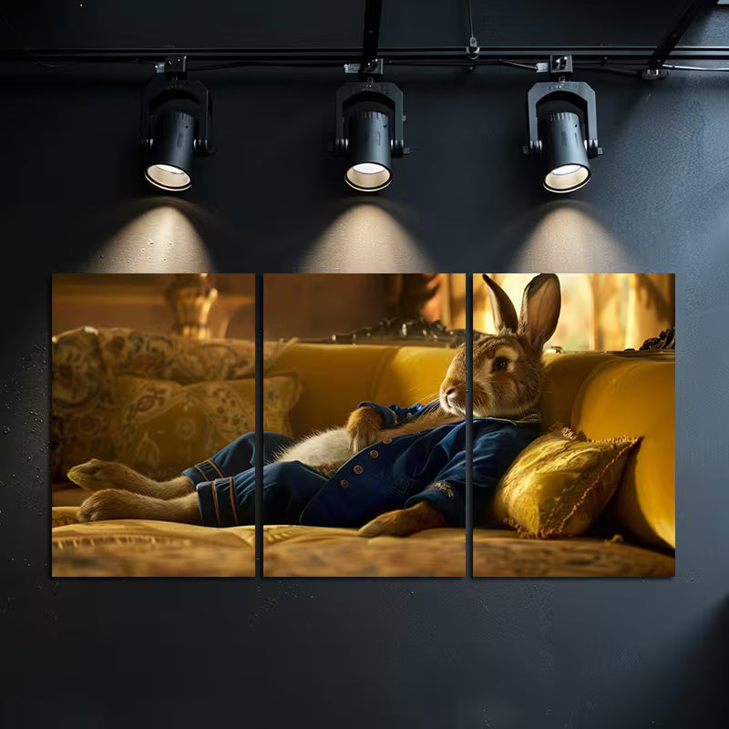 3pcs Cinematic Image of Peter Rabbit Wall Art Set Canvas Framed 60x90cm - High Quality Print 100% Australian Made Wall Canvas Ready to Hang - Bella Home Decor
