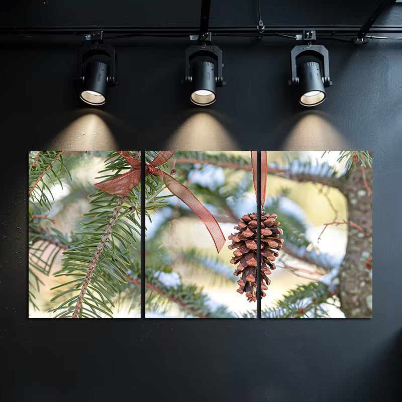 3pcs Tree Ornament Illustration Wall Art Set Canvas Framed 50x70cm - High Quality Print 100% Australian Made Wall Canvas Ready to Hang