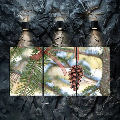 3pcs Tree Ornament Illustration Wall Art Set Canvas Framed 50x70cm - High Quality Print 100% Australian Made Wall Canvas Ready to Hang