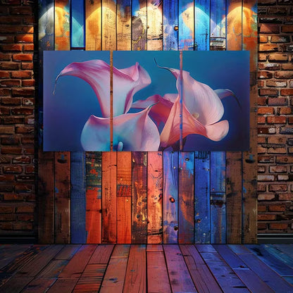 3pcs Close-up of Calla Lilies Captured Wall Art Set Canvas Framed 40x60cm - High Quality Print 100% Australian Made Wall Canvas Ready to Hang - Bella Home Decor