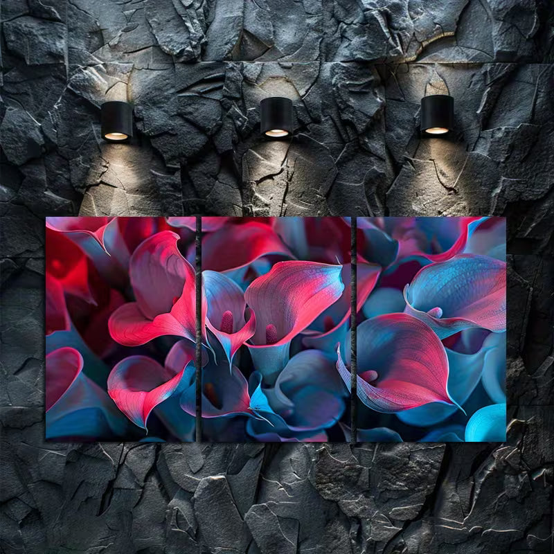 3pcs Calla Lilies Captured in a Soft Focus Photo Wall Art Set Canvas Framed 40x60cm - High Quality Print 100% Australian Made Wall Canvas Ready to Hang - Bella Home Decor
