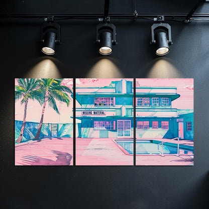 3pcs Urban Charm, Skateboard Illustration Wall Art Set Canvas Framed 40x60cm - High Quality Print 100% Australian Made Wall Canvas Ready to Hang